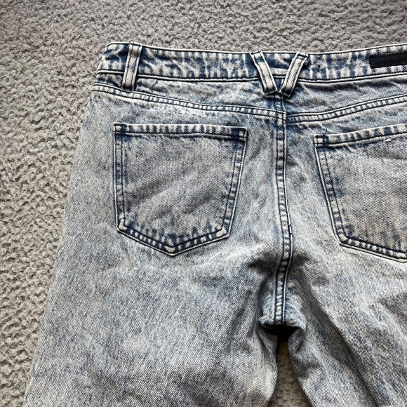 Volcom Jeans Womens Size 27 Blue Acid Wash Straight Leg Ankle Zip - Picture 10 of 12